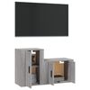 vidaXL 2 Piece TV Cabinet Set Grey Sonoma Engineered Wood