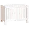 vidaXL Garden Storage Box White 76x42.5x54 cm Solid Wood Pine