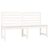 vidaXL Garden Bench White 157.5 cm Solid Wood Pine