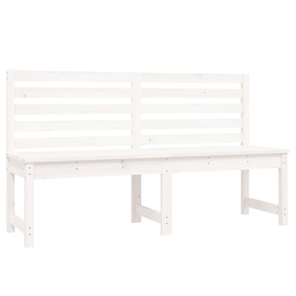 vidaXL Garden Bench White 157.5 cm Solid Wood Pine