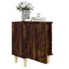 vidaXL Bed Cabinets with Solid Wood Legs 2 pcs Smoked Oak 40x30x50 cm