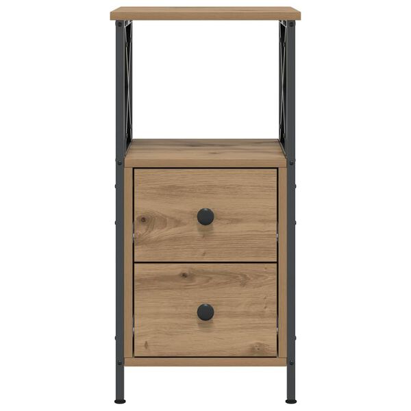 vidaXL Bedside Cabinet Artisan Oak 34x35.5x70 cm Engineered Wood