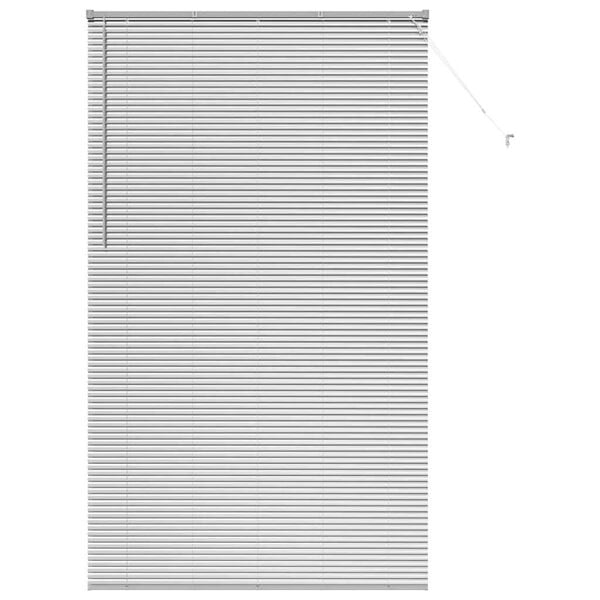 vidaXL Window Blind with Curtains Manual Silver Aluminium