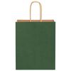 vidaXL Paper Bags 250 pcs with Handles Green 18x8x22 cm