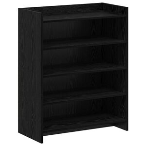 vidaXL Shoe Cabinet Black Oak 73.5 x 36 x 92 cm Engineered Wood