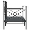 vidaXL Day Bed without Mattress Black 75x190 cm Steel