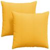 vidaXL Sofa Pillows 2 pcs Light Yellow 60 x 60 cm Corduroy Fabric
