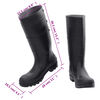 vidaXL Rain Boots Black Size 41 PVC