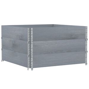 vidaXL Garden Planter Grey 100x100 cm Solid Wood Pine