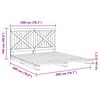 vidaXL Bed Frame without Mattress Grey 200x200 cm Solid Wood Pine