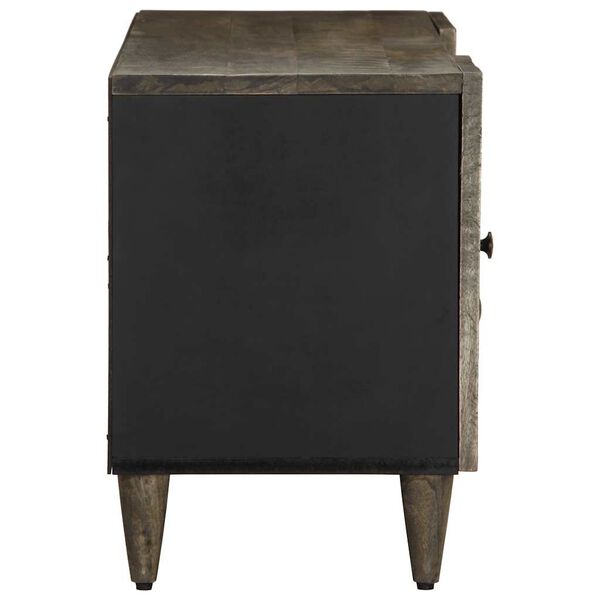 vidaXL TV Cabinet Light Grey 105x33.5x46 cm Solid Wood Mango