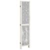 vidaXL Room Divider 5 Panels White Solid Wood Paulownia