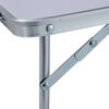 vidaXL Folding Camping Table White Aluminium 60x40 cm