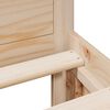 vidaXL Bed Frame without Mattress with Headboard 140x200 cm Solid Wood Pine