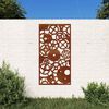 vidaXL Garden Wall Decoration 105x55 cm Corten Steel Gear Wheel Design