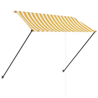 vidaXL Retractable Awning with LED 250x150 cm Yellow and White
