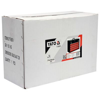 YATO Tool Box with 4 Drawers 52x21.8x36 cm
