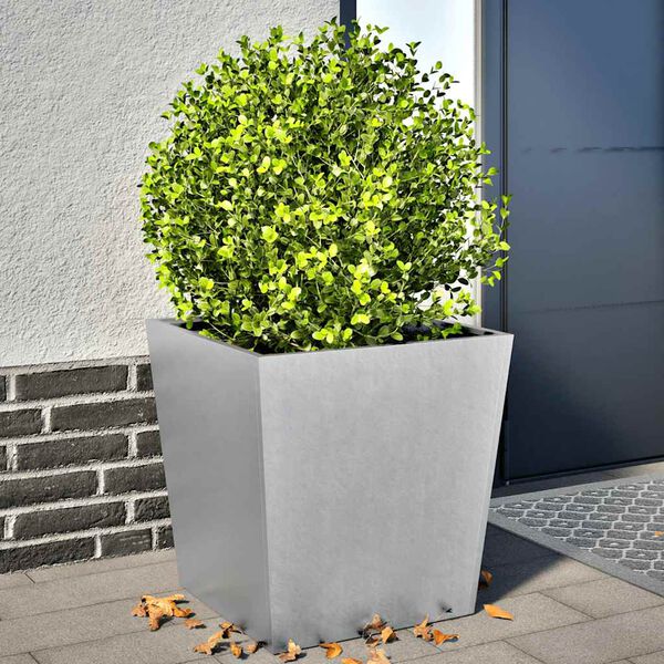 vidaXL Garden Planters 50x50x50 cm 2 pcs Galvanised Steel