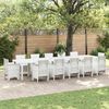 vidaXL Garden Dining Table White 400 x 100 x 73 cm Poly Rattan