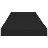 vidaXL Floating Wall Shelves 2 pcs Black 80x23.5x3.8 cm MDF