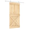 vidaXL Sliding Door with Hardware Set 95x210 cm Solid Wood Pine
