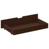 vidaXL Bed Frame without Mattress Dark Brown Solid Pinewood 140x200 cm (322085+321988)