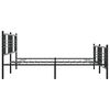 vidaXL Metal Bed Frame without Mattress with Footboard Black 180x200cm