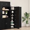 vidaXL Highboard 2 pcs Black Oak 50 x 42.5 x 185 cm