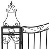 vidaXL Garden Gate Black 121x8x100 cm Wrought Iron