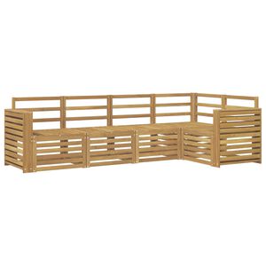 vidaXL Outdoor Sofa Set 5 pcs White Solid Acacia Wood