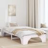 vidaXL Bed Frame White 100 x 200 cm Solid Pine Wood