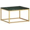 vidaXL Coffee Table Green 60x60x35 cm Real Stone with Marble Texture