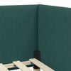 vidaXL Corner Bed Frame Dark Green 90 cm x 190 cm Velvet