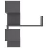vidaXL Wall Corner Shelf 2 pcs Grey 40x40x50 cm Engineered Wood