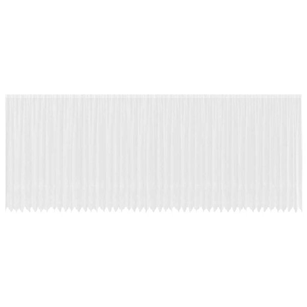 vidaXL Lace Curtain with Curtains Floral White 260 x 1200 cm Polyester