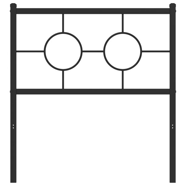 vidaXL Metal Replace Headboard Black 75 cm