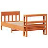 vidaXL Bed Frame without Mattress Wax Brown 90x200 cm Solid Wood Pine