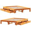 vidaXL Bed Frame without Mattress Wax Brown 150x200 cm King Size Solid Wood Pine