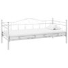 vidaXL DayBed Frame without Mattress White Metal 90x200 cm