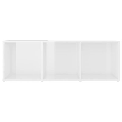 vidaXL TV Cabinet High Gloss White 107x35x37 cm Chipboard