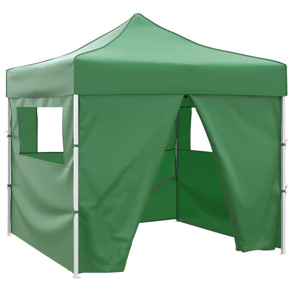vidaXL Foldable Tent 3x3 m with 4 Walls Green