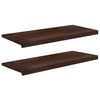 vidaXL Window Sills 2 pcs Dark Brown 100 x 40 x 2 cm Solid Beech Wood