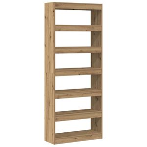 vidaXL Book Cabinet 6-Tier 80 x 30 x 198 cm Engineered Wood