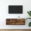 vidaXL TV Cabinet Smoked Oak 80x31x25.5 cm Engineered Wood