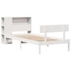vidaXL Bookcase Bed without Mattress White 90x190 cm Single Solid Wood Pine