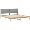 vidaXL Bed Frame with Headboard Brown 200 x 200 cm Solid Pine Wood