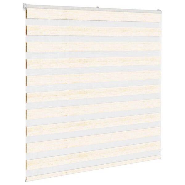 vidaXL Zebra Blind Marble Beige 140x100 cm Fabric Width 135.9 cm Polyester