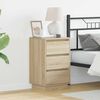 vidaXL Bedside Cabinet Sonoma Oak 39 x 34.5 x 65 cm Engineered wood