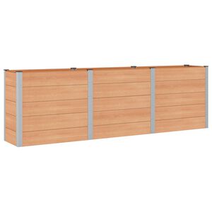 vidaXL Garden Raised Bed Brown 300 x 50 x 91 cm WPC and Aluminium