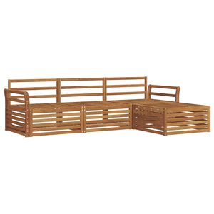 vidaXL Outdoor Sofa Set 4 pcs Natural Solid Acacia Wood